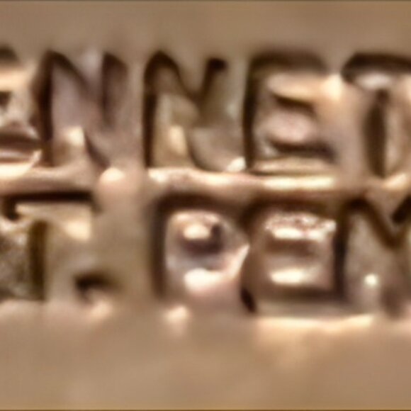 Vintage Metal Bolo Tie, Bennett, Nice Big Brown Stone Design with Stripes, Nice - Picture 6 of 7